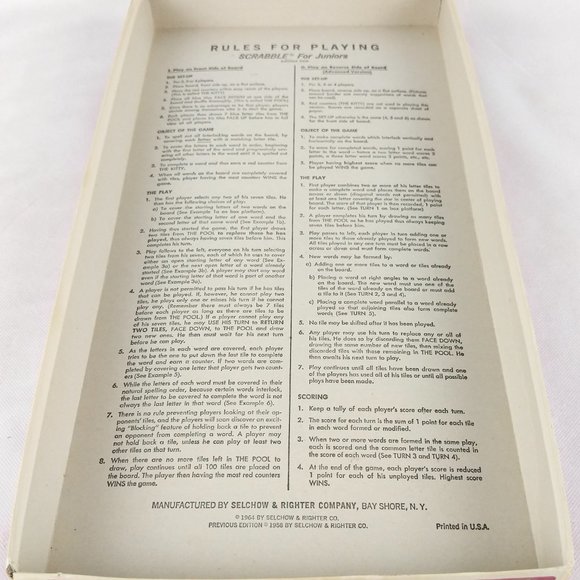 Junior Scrabble 1964 | Vintage Board Game Night - Picture 5 of 9